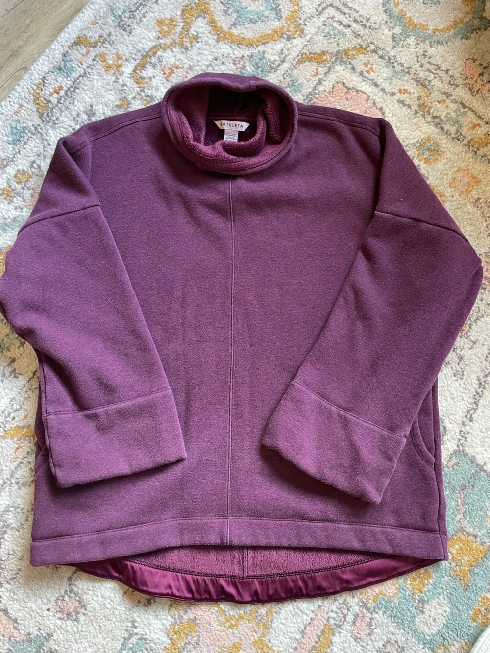 Athleta Cozy Karma Funnel Neck Sweatshirt. Size medium.